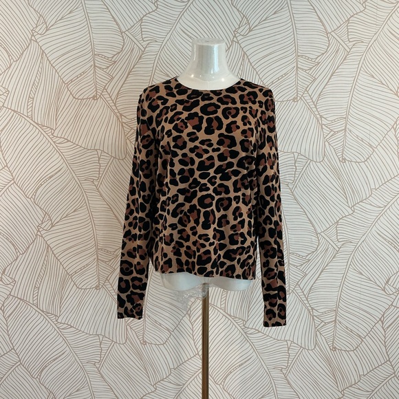 Boden Black and Brown Animal Print Top - Picture 2 of 5